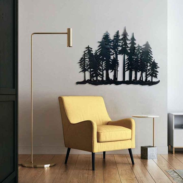Black Pine Tree Forest Wall Décor