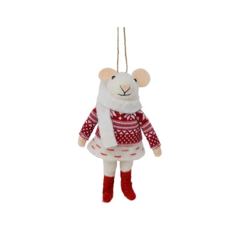 Mouse In Christmas Dress