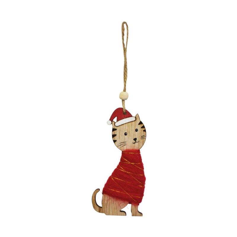 Cat In Red Sweater Ornament