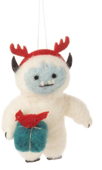 Yeti With Gift Ornament