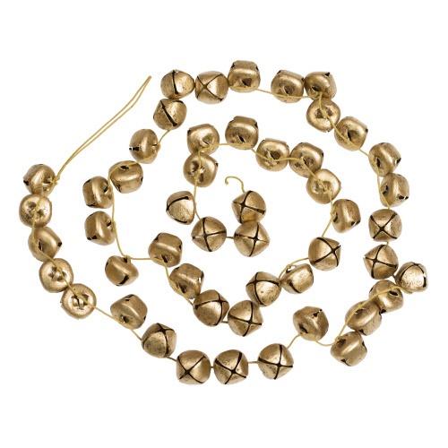 Antique Gold Bell Garland, 60"L