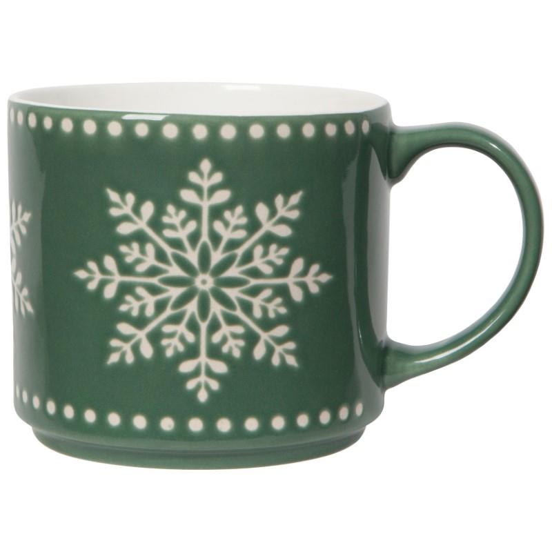 Good Tidings Snowflake Stacking Mug