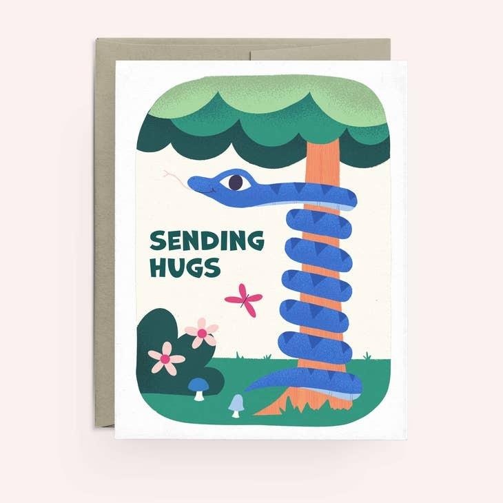 Sending Hugs with Snake Sympathy Card