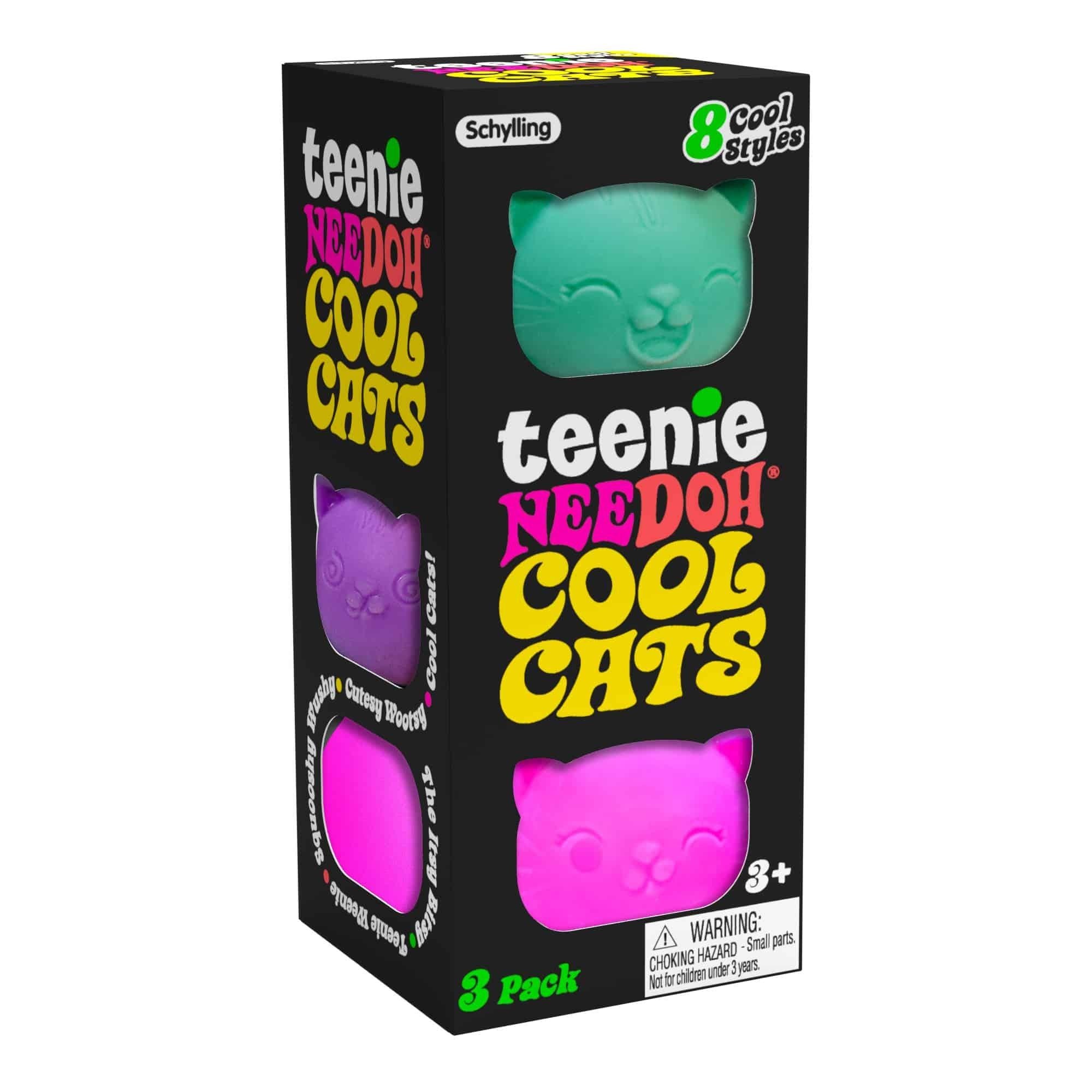 Teenie NeeDoh Cool Cats, Box of 3