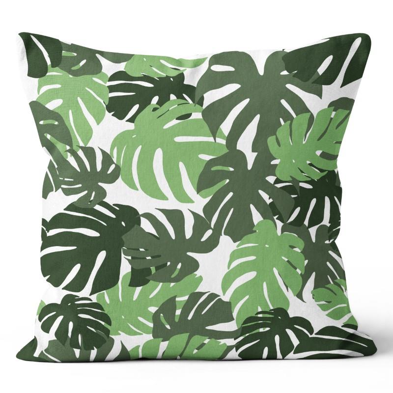 Tropical Plant Square Toss Cushion, 20"