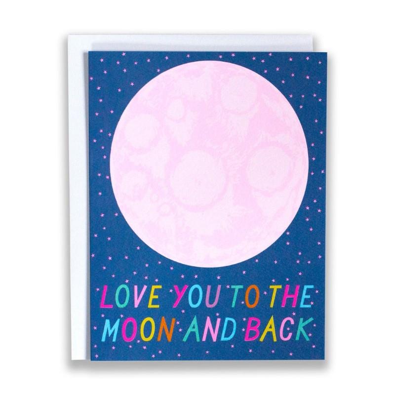 Moon and Back Greeting Card