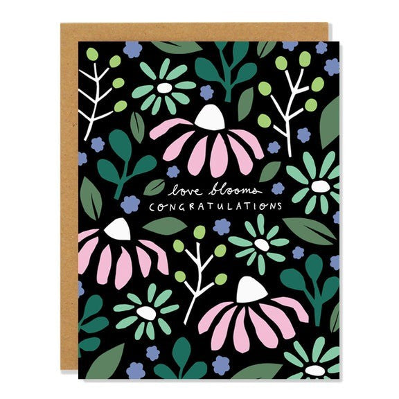 Love Blooms Congratulations Card