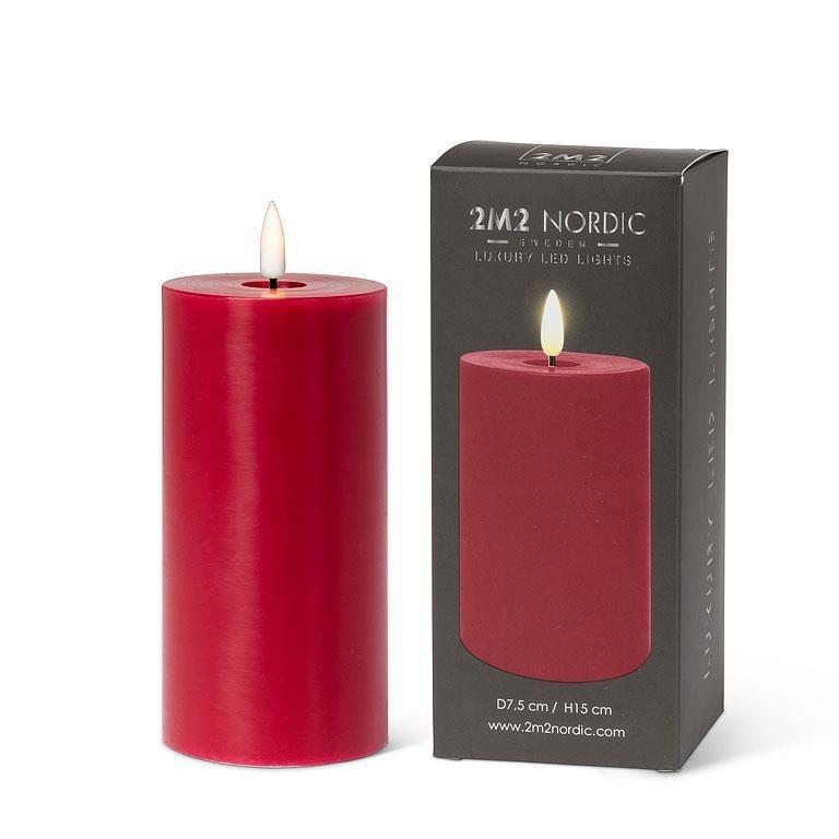 Luxlite Flameless Red LED Pillar Candle