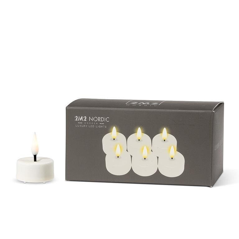 Luxlite Sand LED Tealight Candles, Set of 6