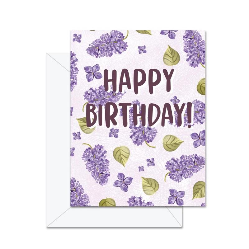 Lilac Birthday Card