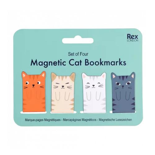 Magnetic Cat Bookmarks, Set Of 4