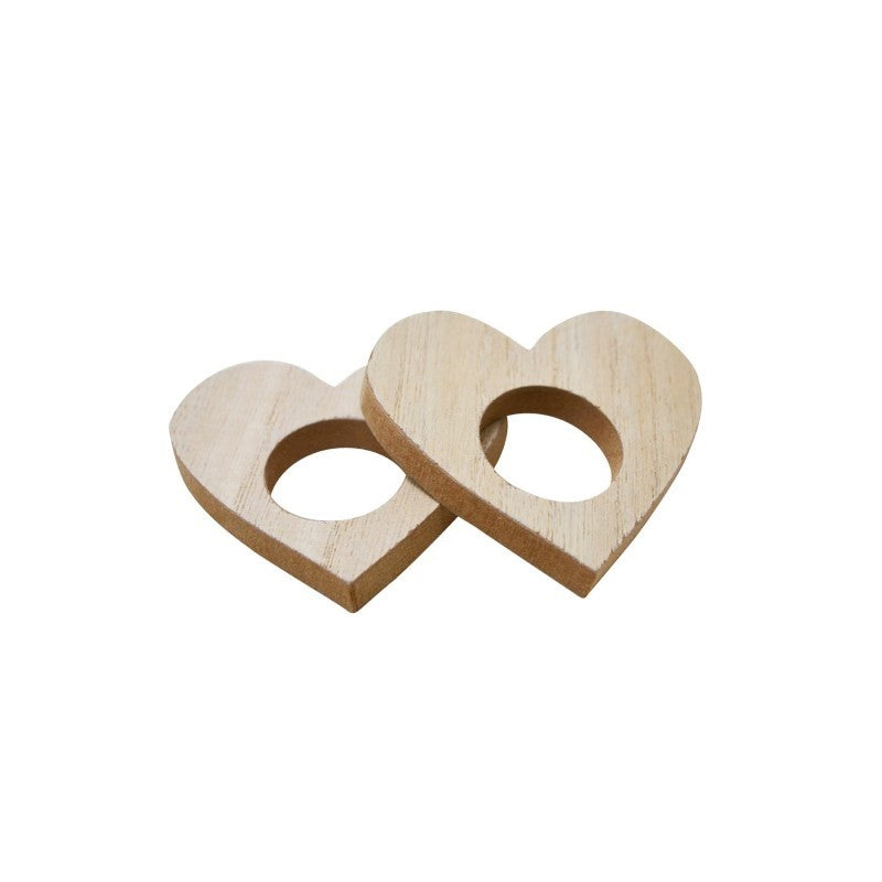 Natural Heart Napkin Ring, Set of 2