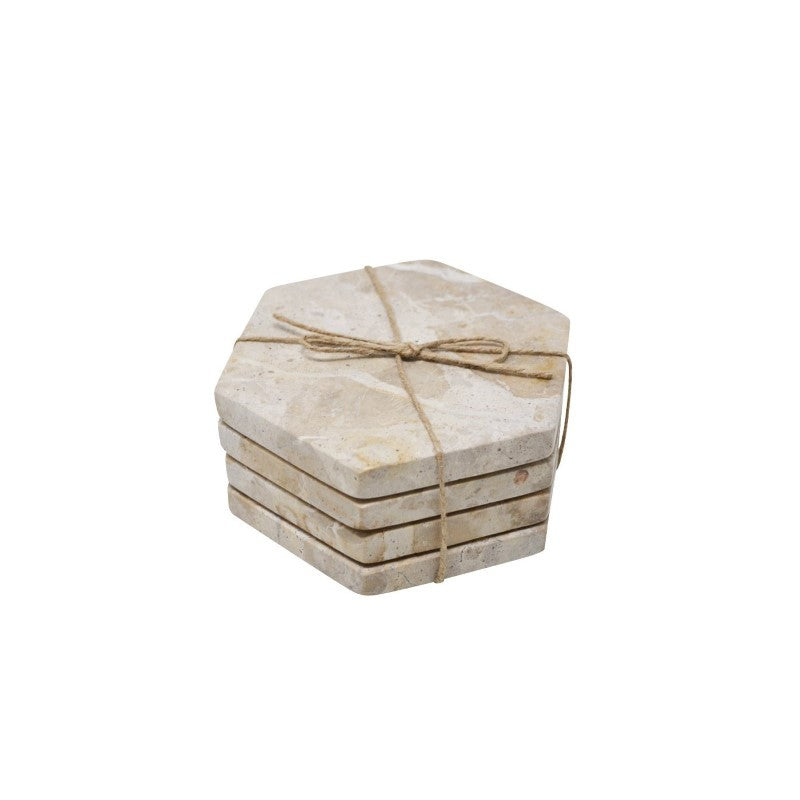 Hexagon Leopard Coasters, Set of 4