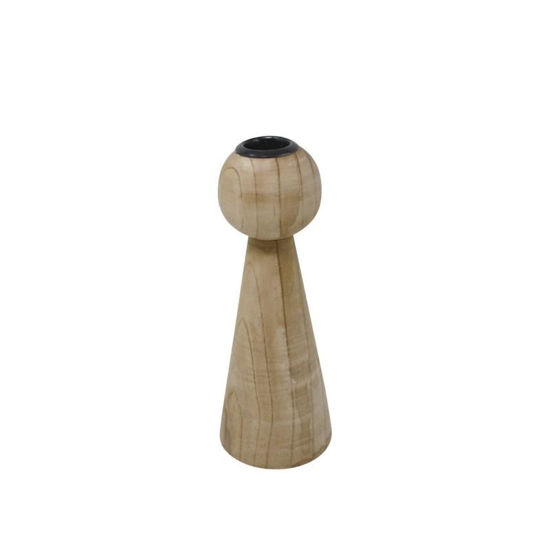 Wood Cone Taper Candle Holder