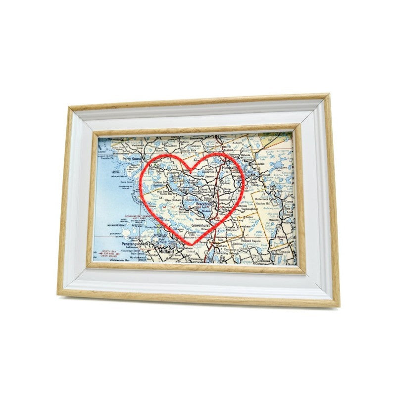 Muskoka Lakes Heart Map - 4" x 6"