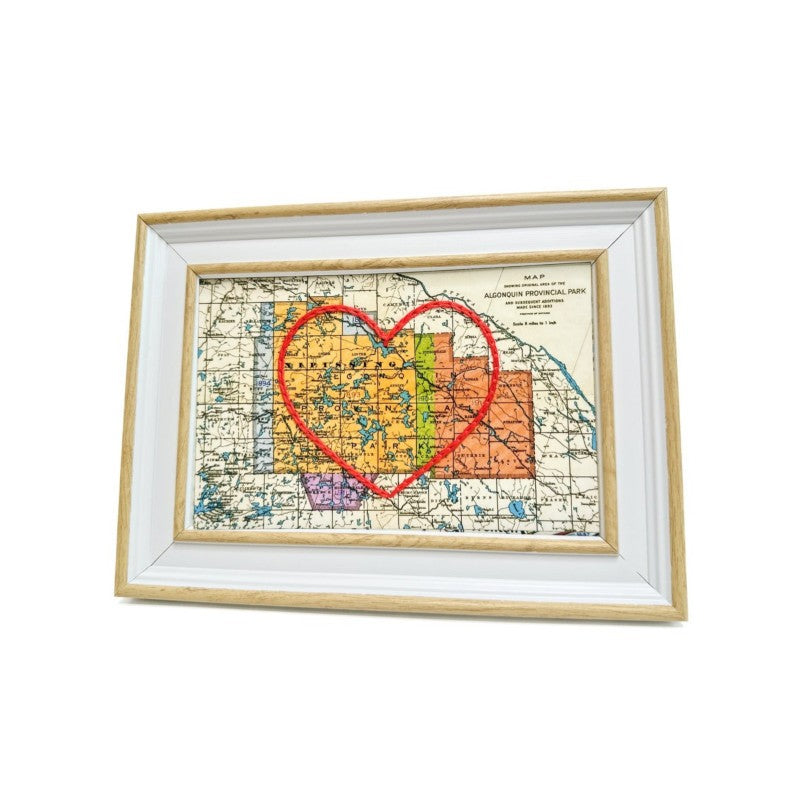 Algonquin Provincial Park Heart Map - 4" x 6"
