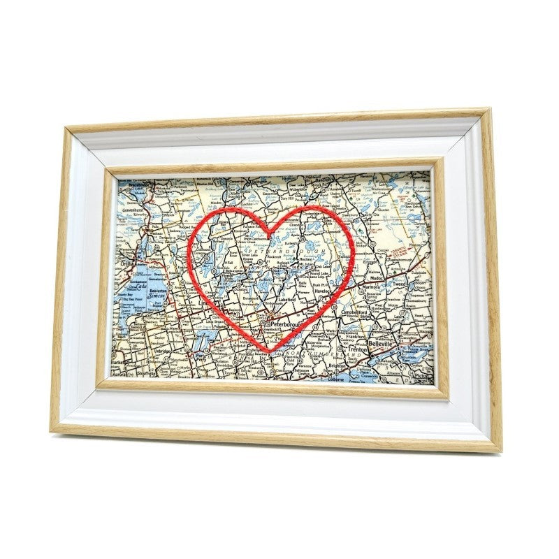 Kawartha Lakes Heart Map - 4&quot; x 6&quot;