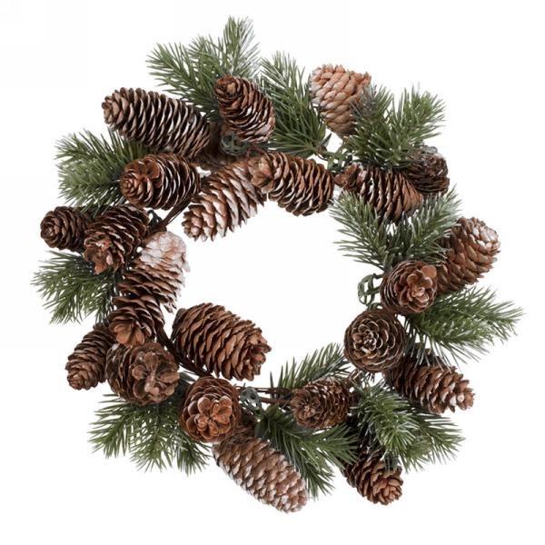 Pinecone Candle Ring, 10"Dia