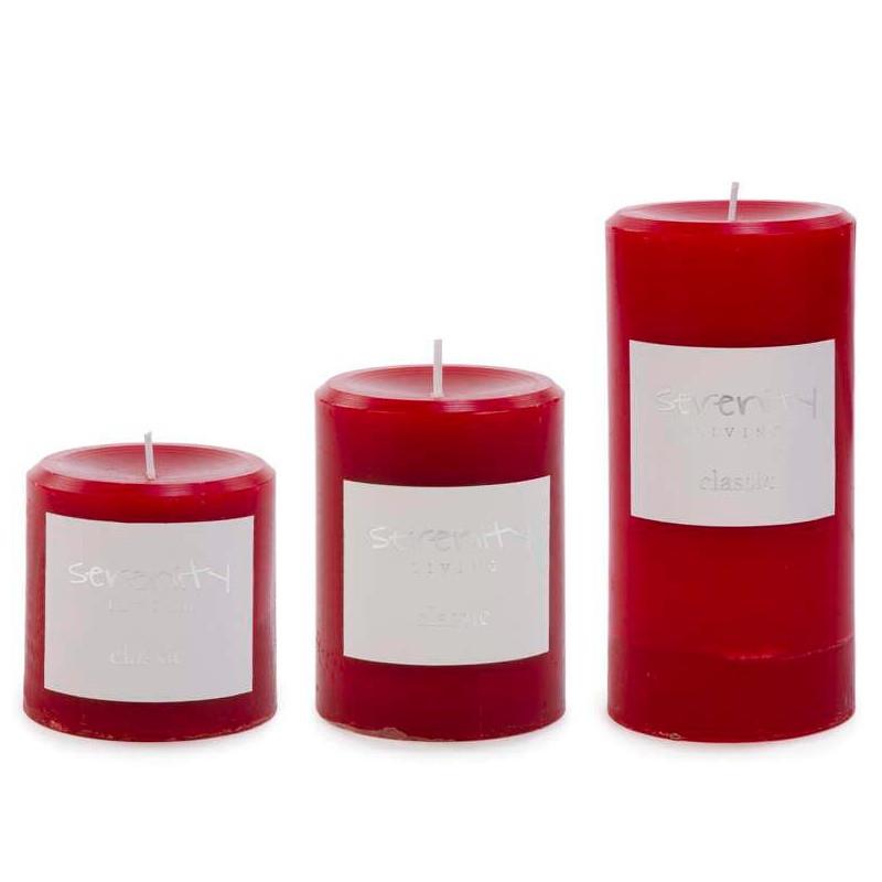 Serenity Red Pillar Candle