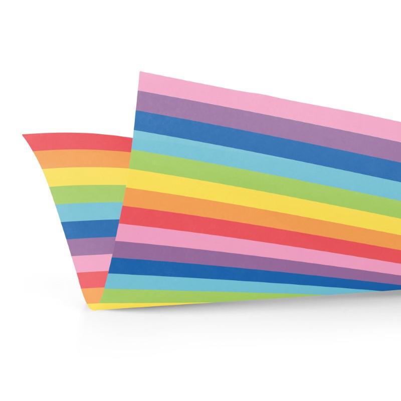 Rainbow Stripe Tissue Paper, 3 Sheets