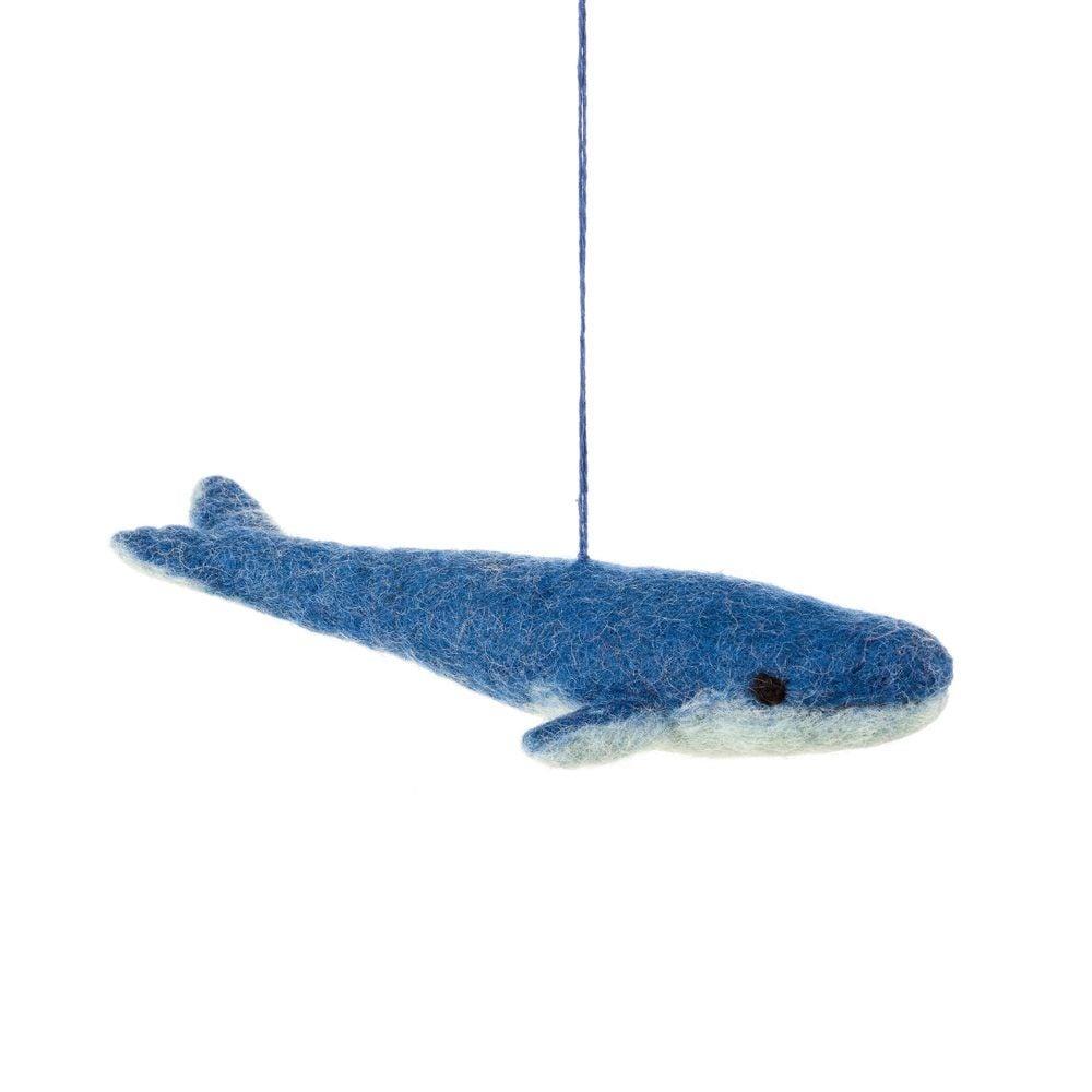 Big Blue Whale Handmade Ornament