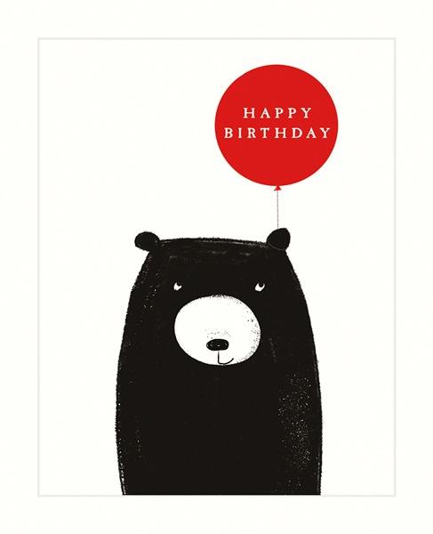 Bear Balloon Birthday Card