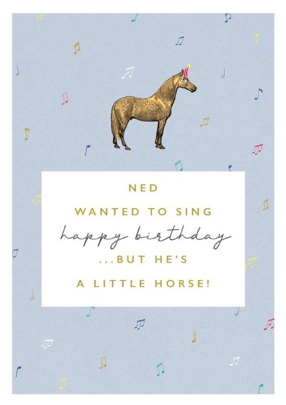 Little Horse Birthday Card