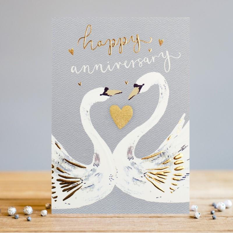 Swans Anniversary Card
