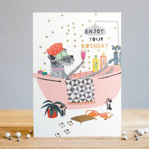Dog Bath Birthday Card
