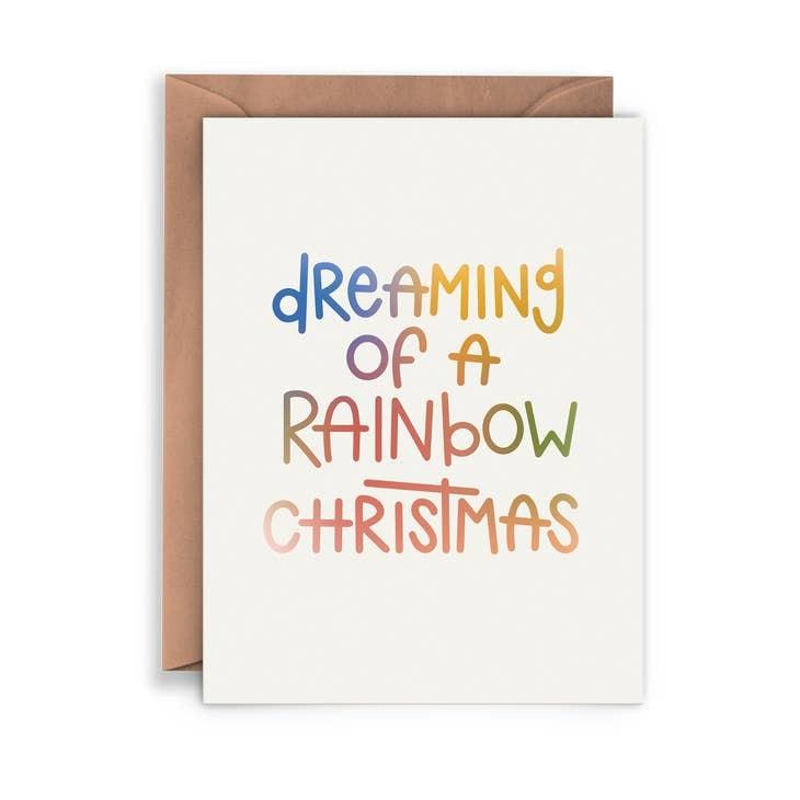 Dreaming Of A Rainbow Christmas Card