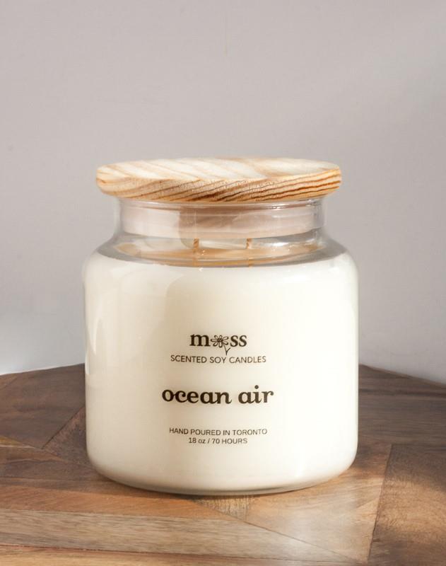 Ocean Air 18oz Moss Apothecary Candle
