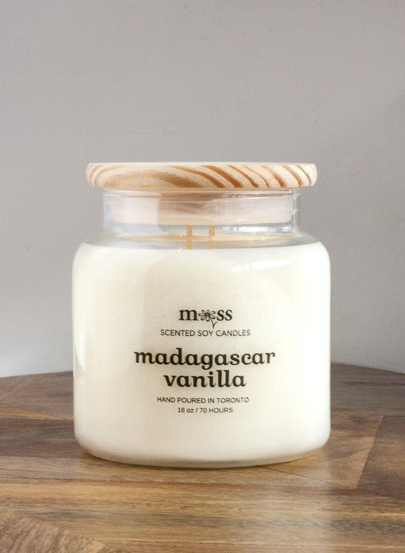 Madagascar Vanilla 18oz Moss Apothecary Candle