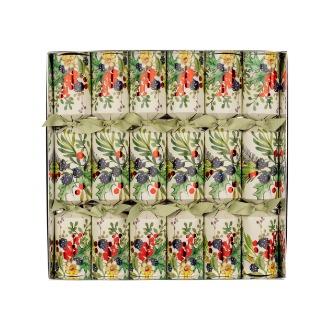 Walpert Holly & Berries Christmas Crackers, Set of 6