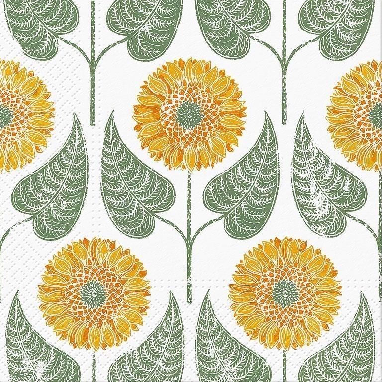 Sunflowers Pattern Luncheon Napkins, Pack/20