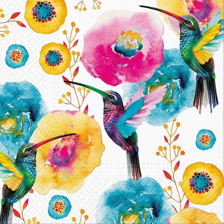 Hummingbirds - Luncheon Paper Napkins - Pack/20