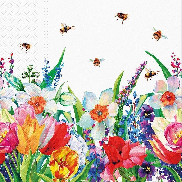 Meadow with Bees Luncheon Napkins, Pack/20