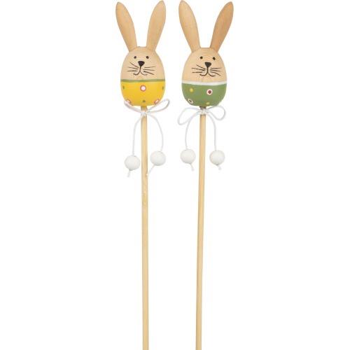Bunny Wood Pick with Dangling Legs