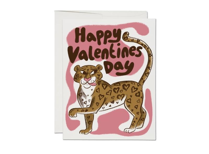 Leopard Valentine's Day Card