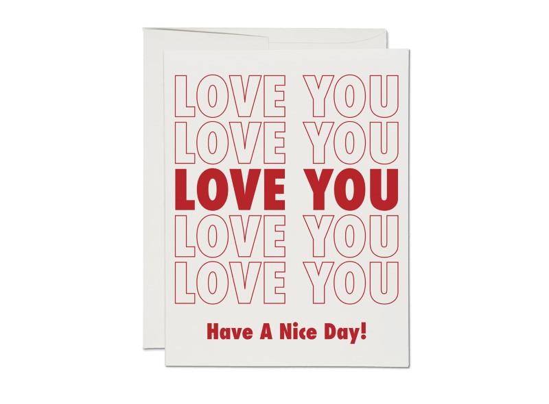 Grocery Bag Love Valentine's Day Card