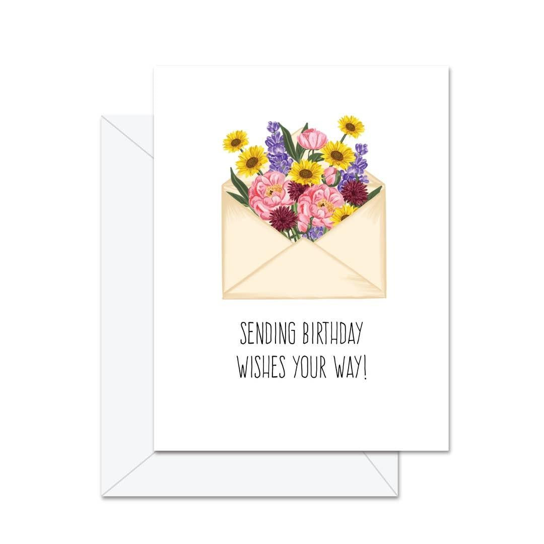 Sending Wishes Birthday Card