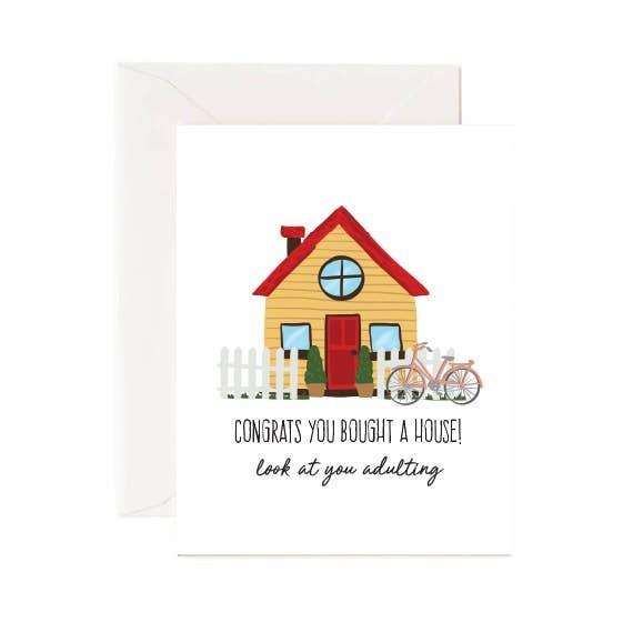 Congrats You Bought A Home Greeting Card