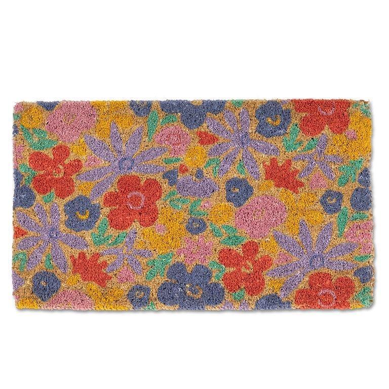 Pastel Bloom Floral Coir Doormat