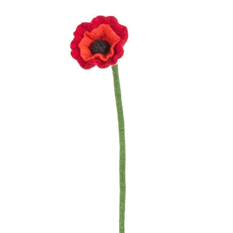 Wool Felt Poppy Stem