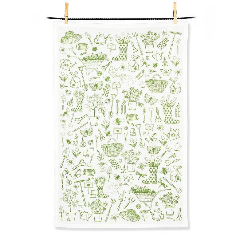 Garden Icons Cotton Tea Towel