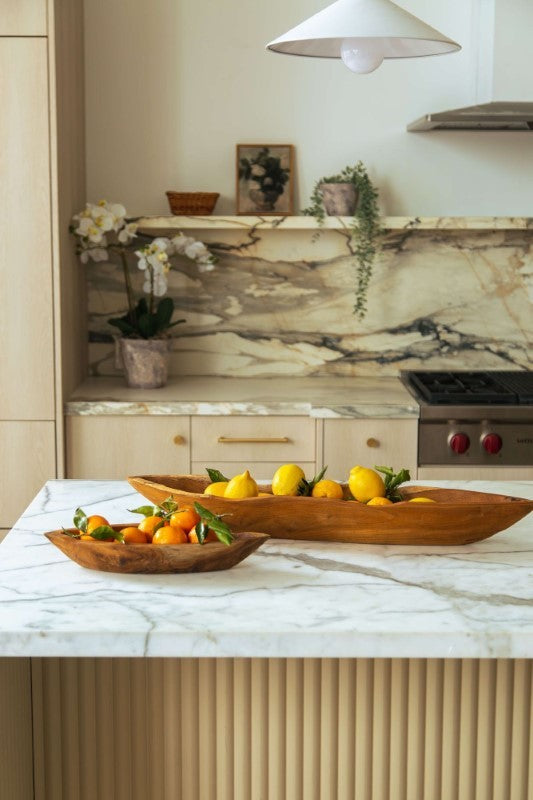 Natural Teak Boat Tray