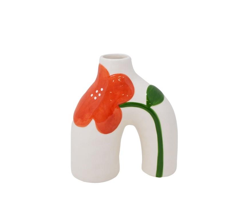 Red Flower Arch Vase