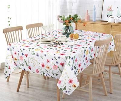 Flower Garden Multi Polyester Tablecloth