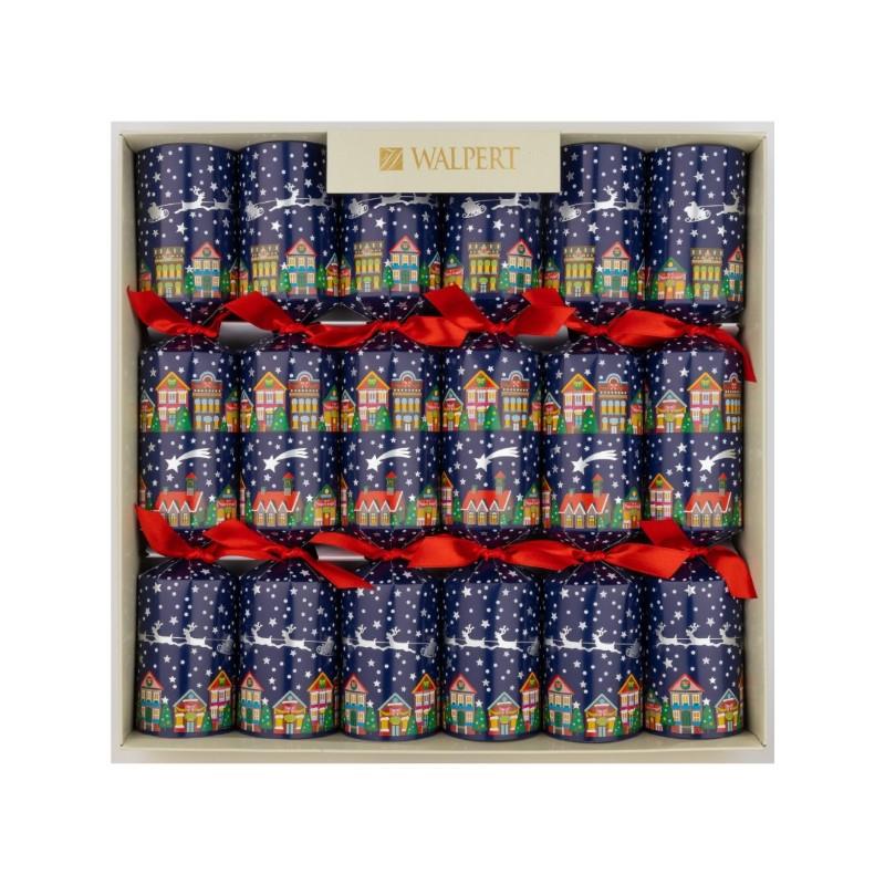 Walpert Christmas Village Crackers, Set of 6