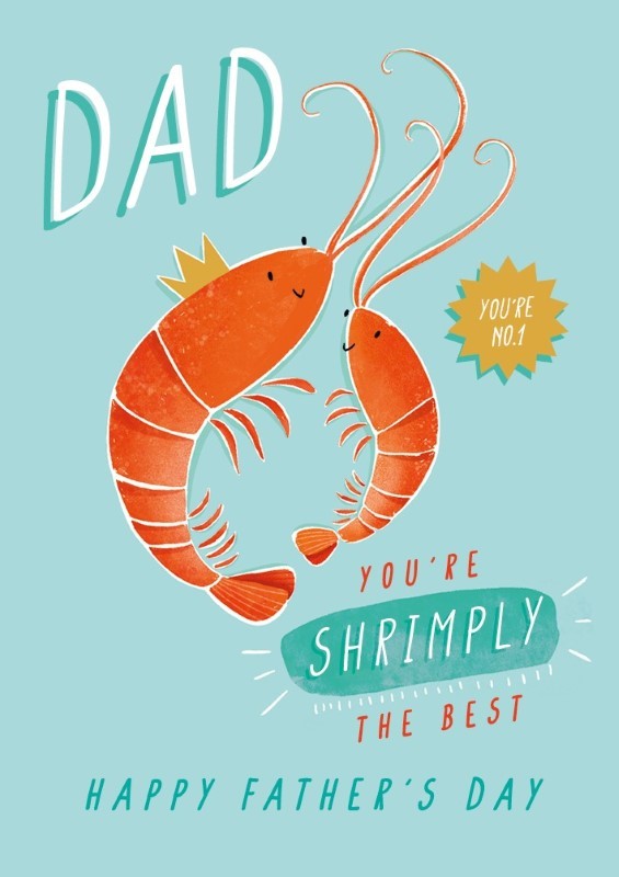 Shrimply The Best Father's Day Card