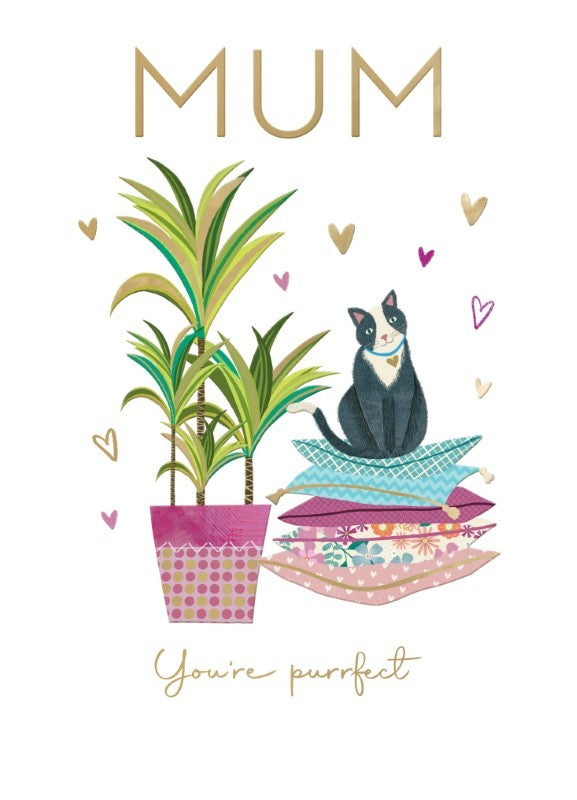 You're Purrfect Cat Mum Mother's Day Card